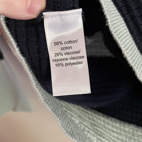 Maurices Women Sz S Green/Blue Striped Long Sleeve Waffle Knit Pullover Sweater - Picture 7 of 9